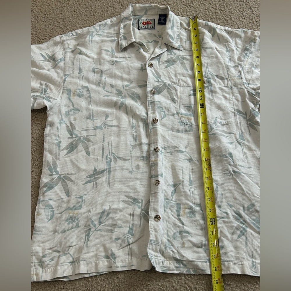 Vtg 90’s Bugle Boy Short Sleeve Shirt Men’s Large Silk Rayon Hawaiian Print - Picture 5 of 6